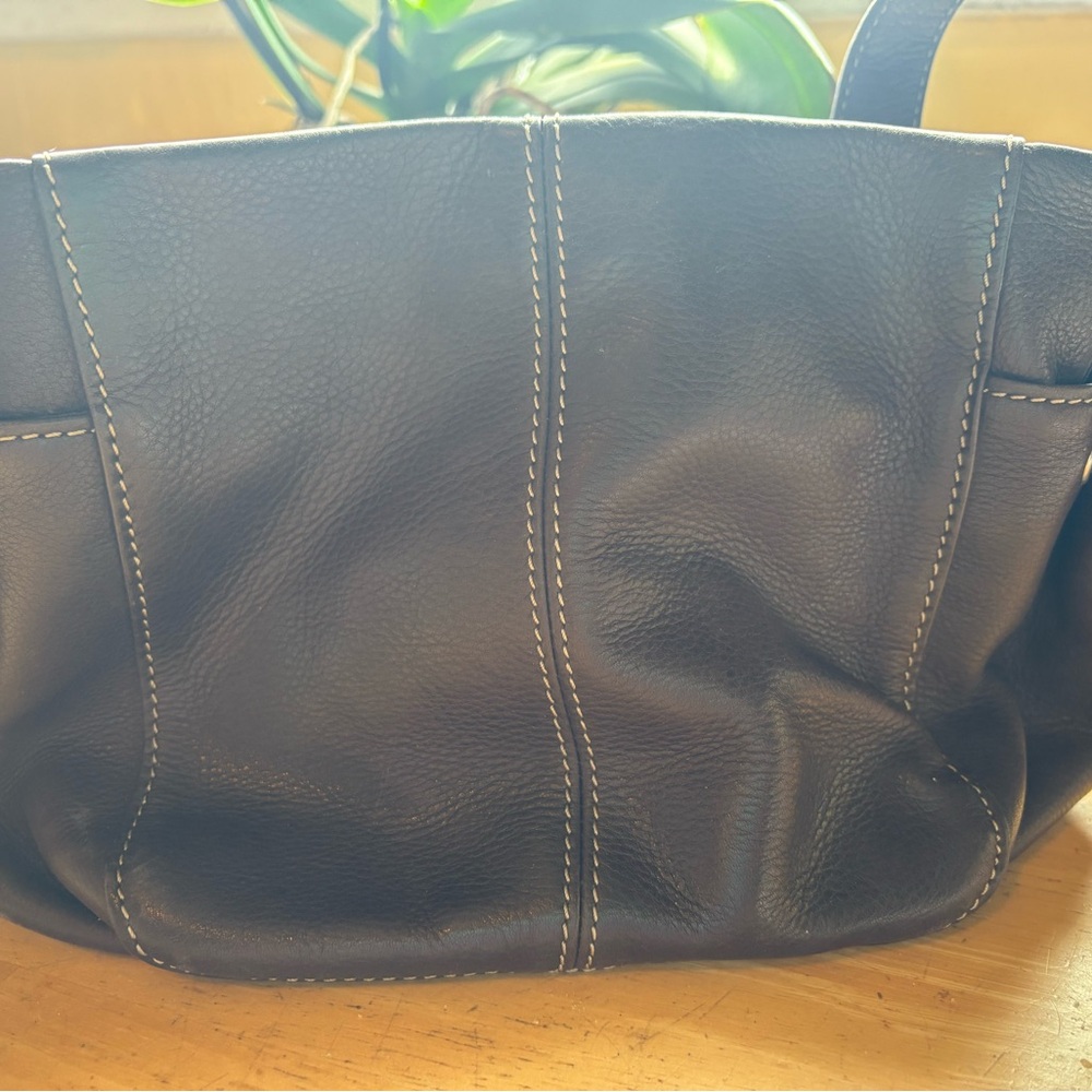 Black Leather Tote Bag